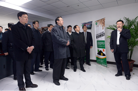 时任河南省省委书记郭庚茂（前排左二）、省长谢伏瞻（前排左一）莅临黄瓜视频在线免费观看集团指导工作